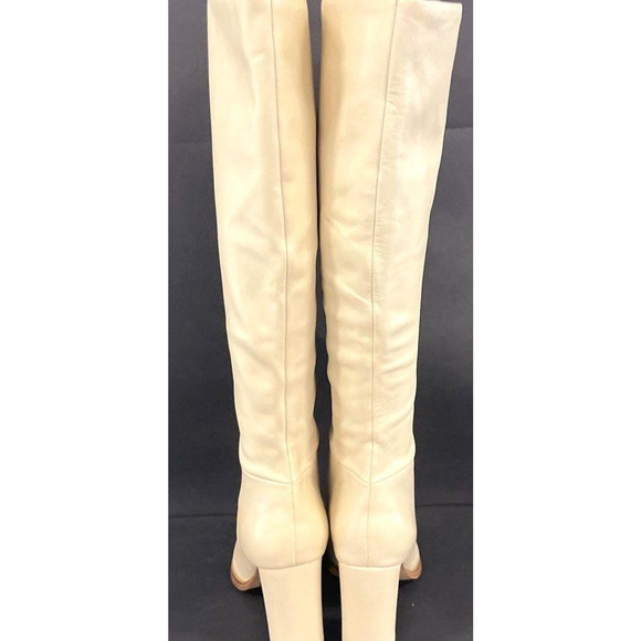 Block Heel Women's Nine West Beige Tall Boots- Size 8.5 - Picture 4 of 7